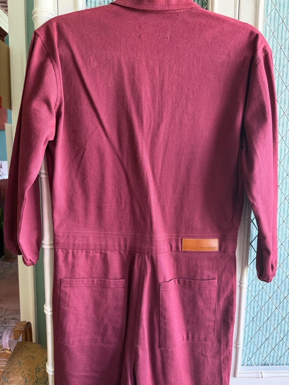 Wine Burgundy jumpsuit - Picture 7 of 9